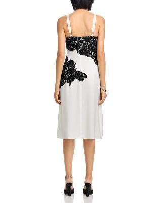 L'Agence Fenna Silk Lace Applique Dress