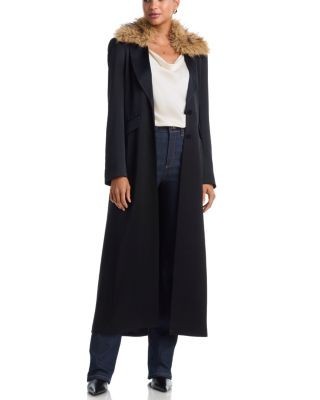 Cinq a Sept Jyn Faux Fur Collar Coat