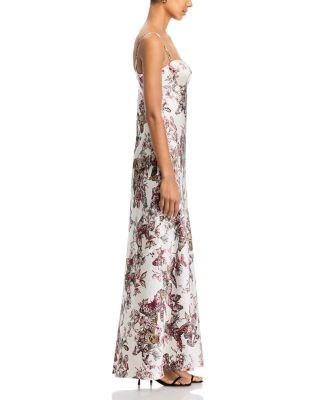 L'Agence Sayla Bias Cut Silk Maxi Dress