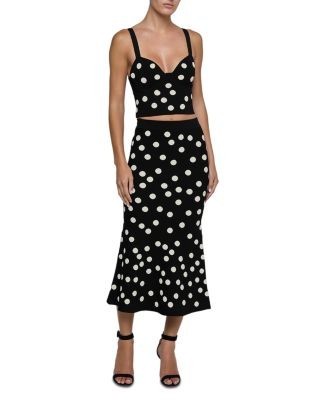 L'Agence Tula Polka Dot Knit Bra Top