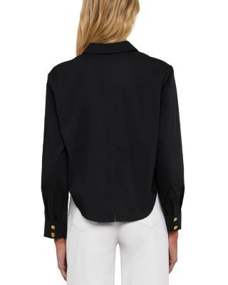 L'Agence Cosette Crop High Low Hem Shirt