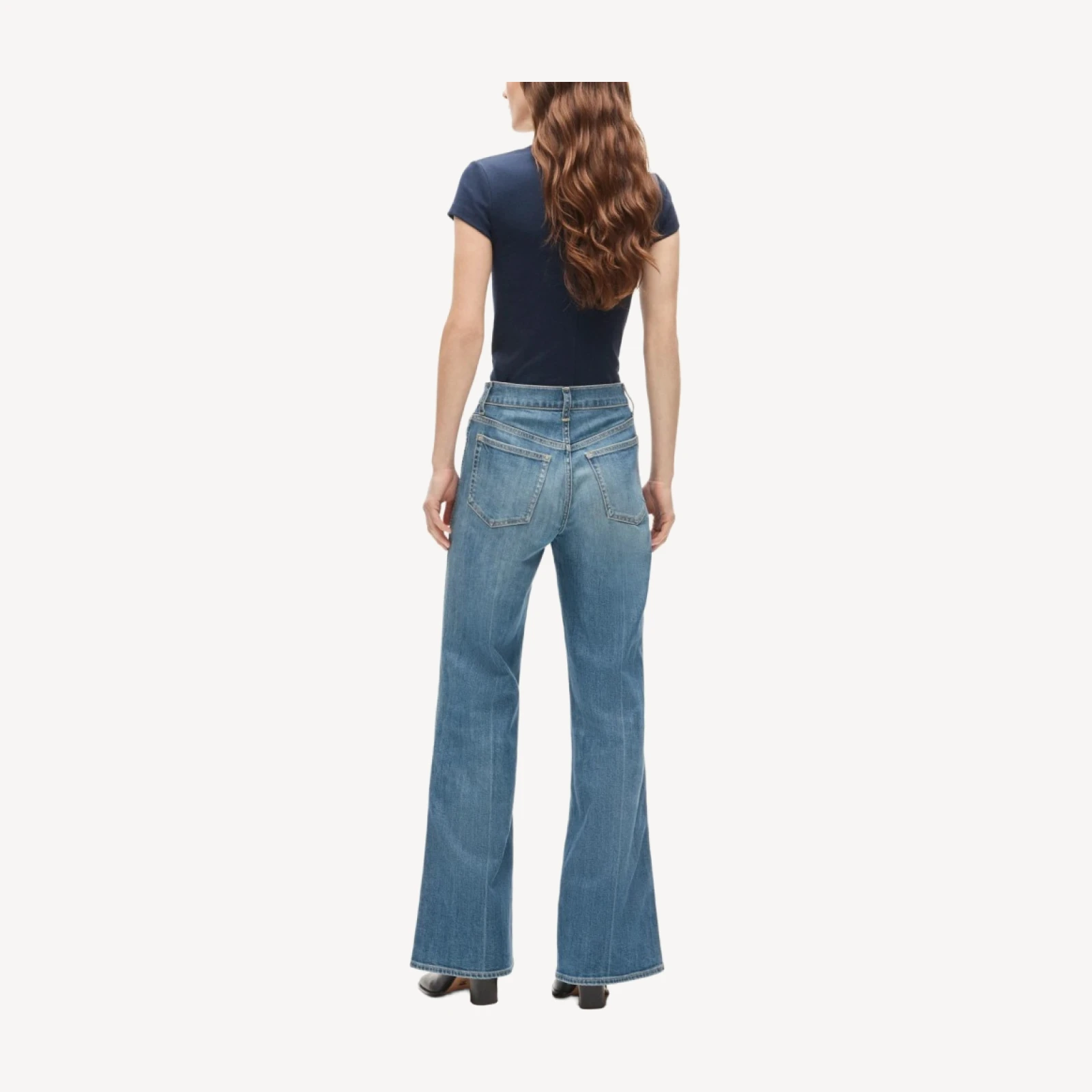 Denim trouser jean with flap pockets