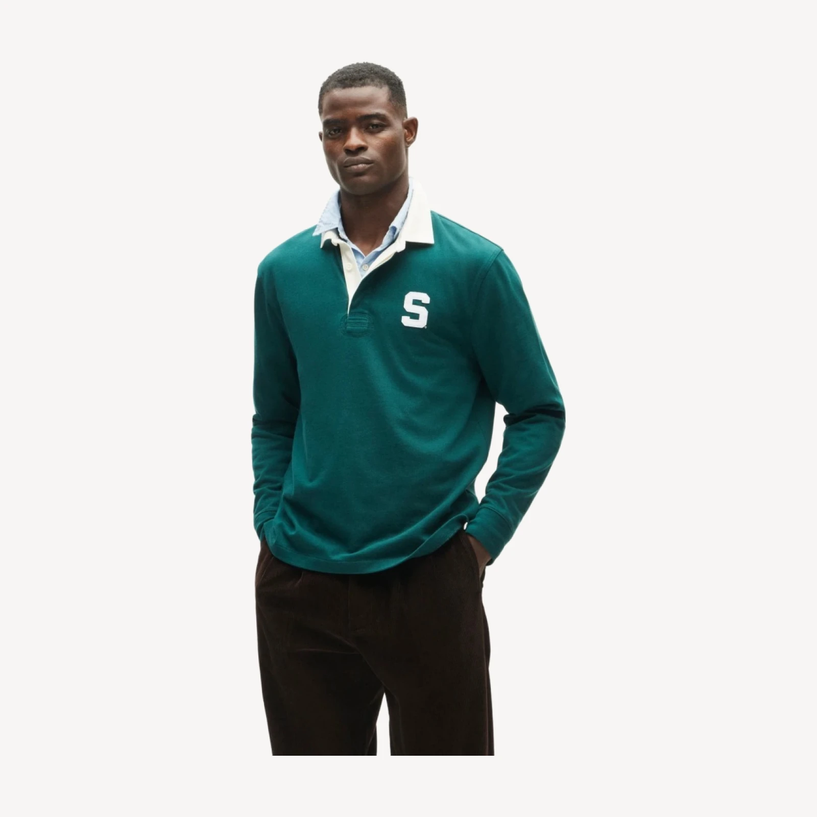 '47 x J.Crew Michigan State rugby shirt