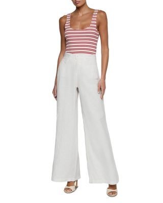 L'Agence Amara High Rise Wide Leg Linen Pants