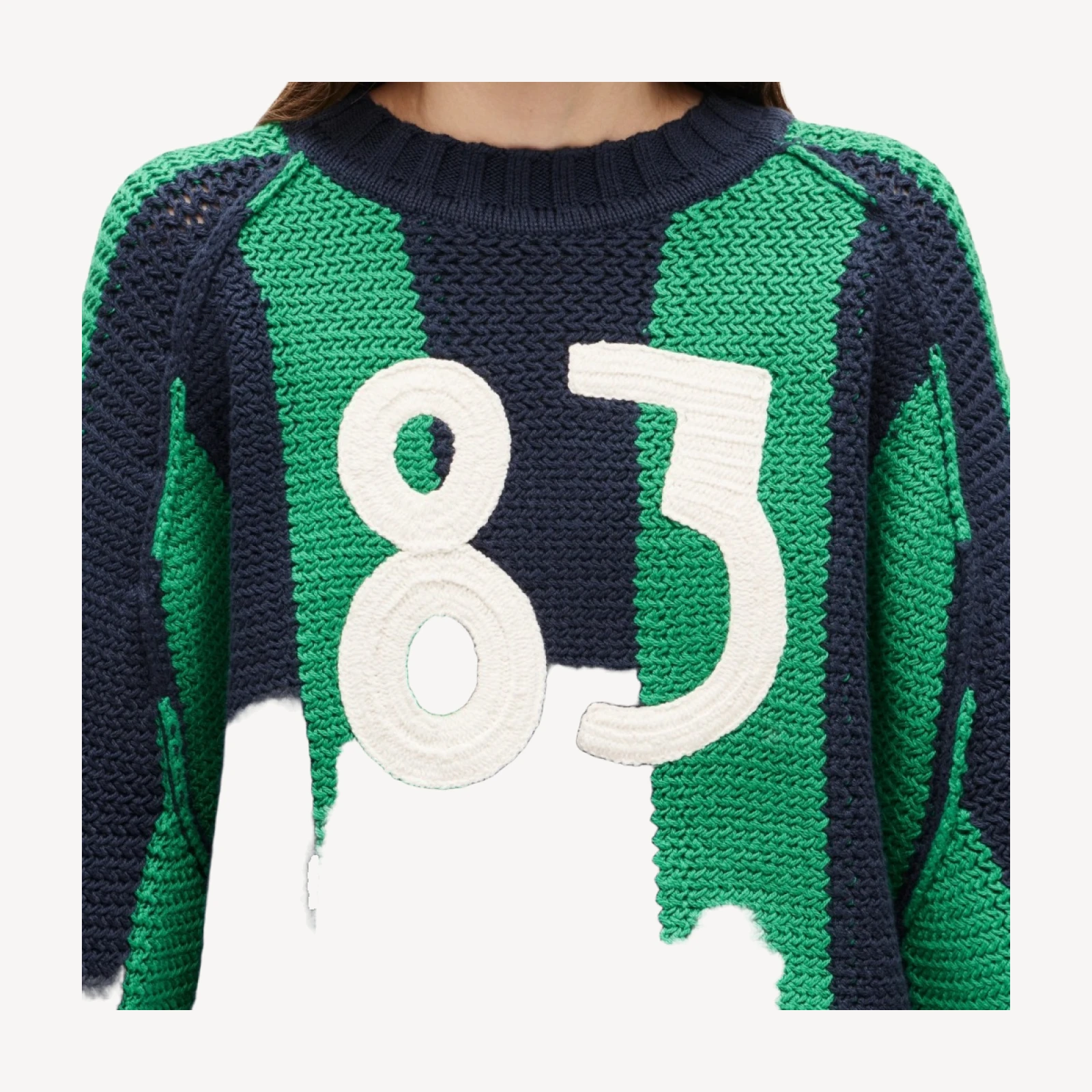 Rive graphic "83" crewneck in stripe