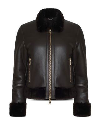 L'Agence Glacia Shearling Jacket