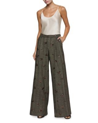 L'Agence Allanah Embellished Wide Pants