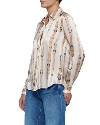 L'Agence Tyler Silk Long Sleeve Blouse