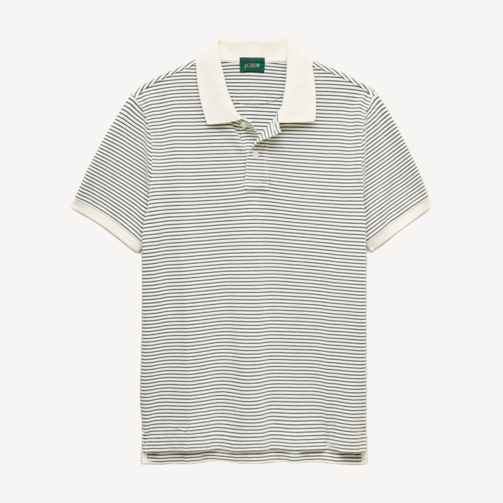 Washed piqué polo shirt in stripe