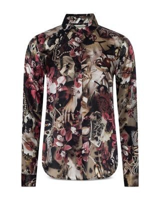 L'Agence Tyler Silk Long Sleeve Blouse