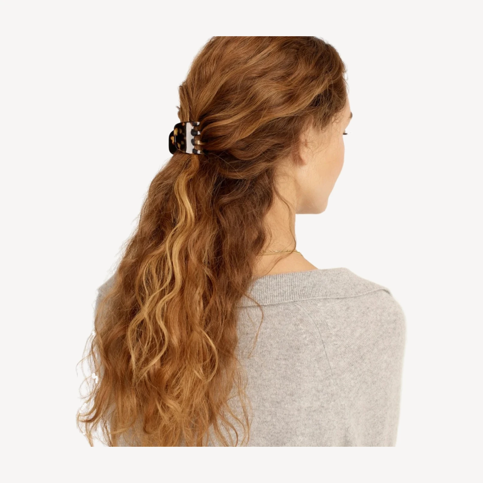Classic hair clip in Italian tortoise
