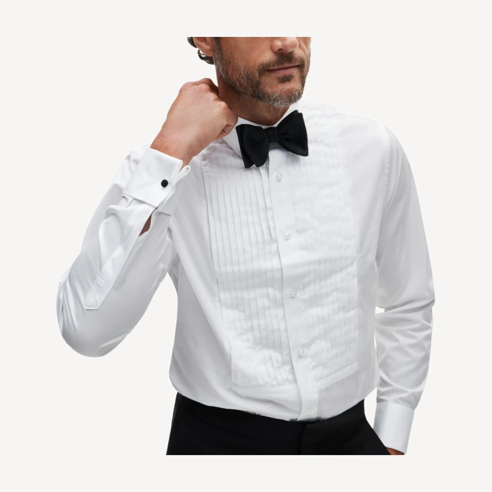 Ludlow Premium cotton pleated-bib tuxedo shirt