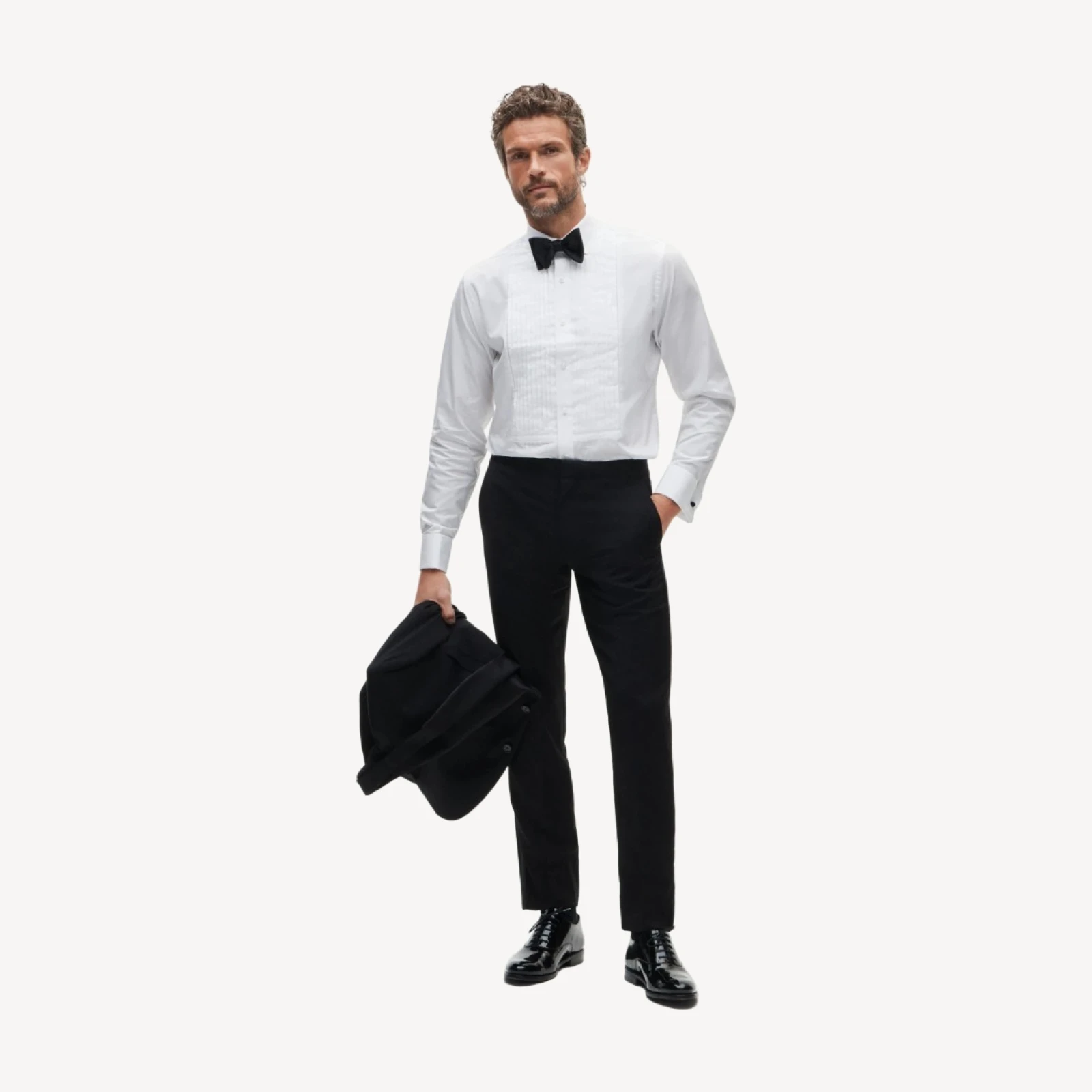 Ludlow Premium cotton pleated-bib tuxedo shirt