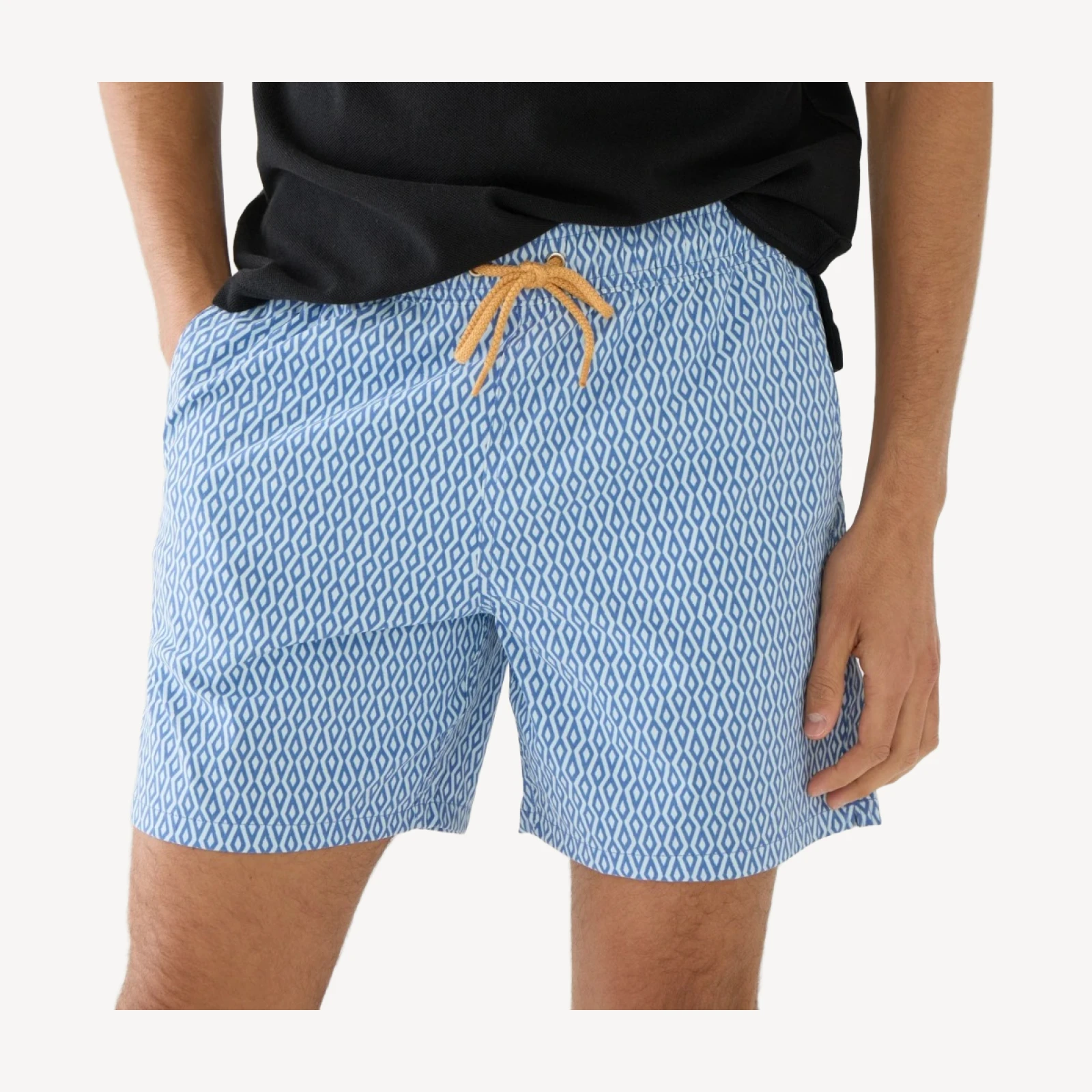 6" stretch swim trunk in print