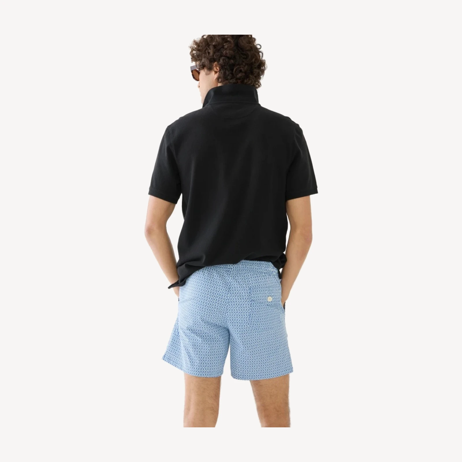 6" stretch swim trunk in print