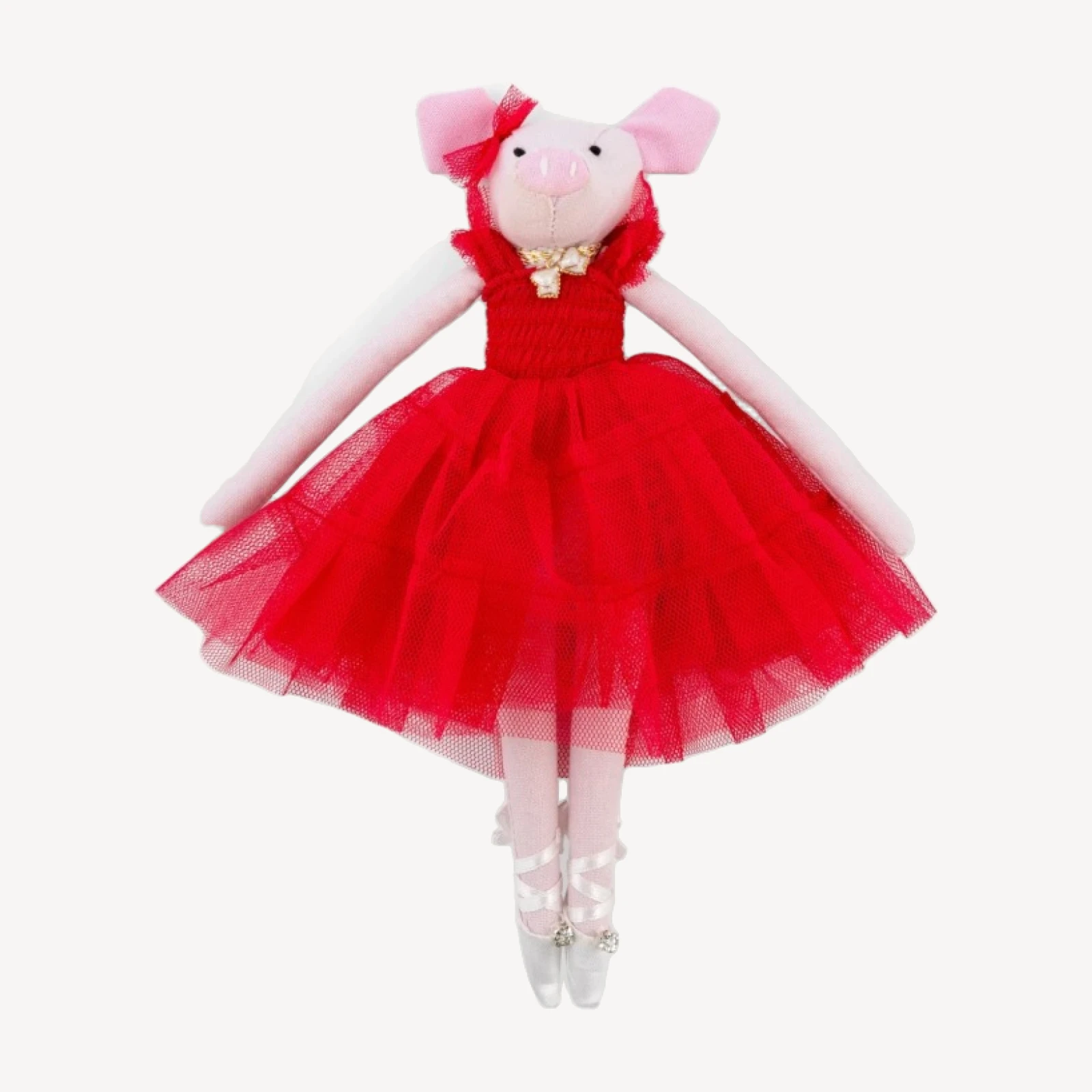 Penelope The Nap Dress Piggy Critter - Red Tulle