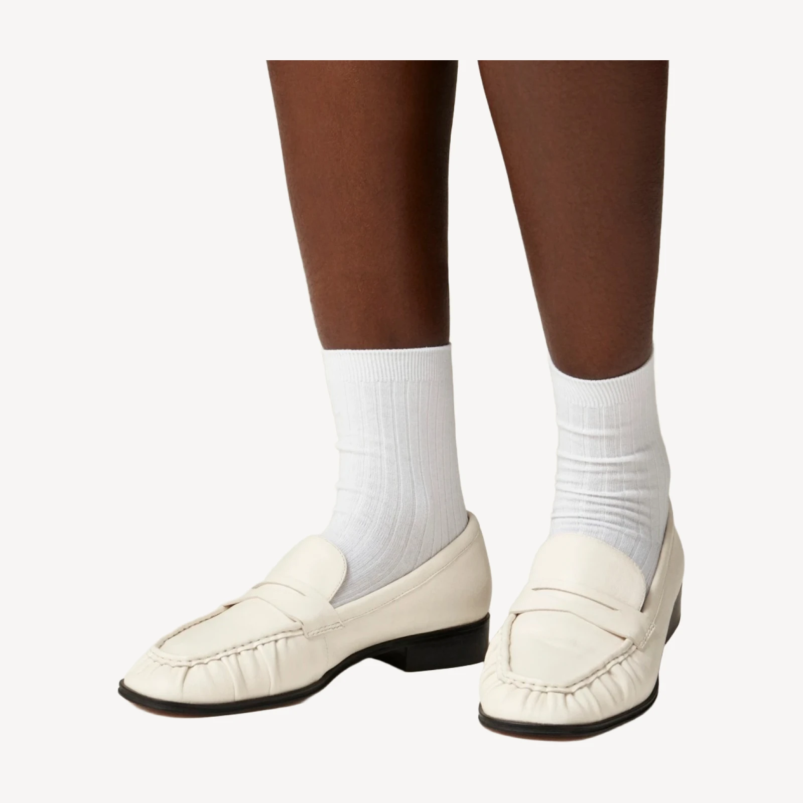 Ribbed cotton bootie socks three-pack