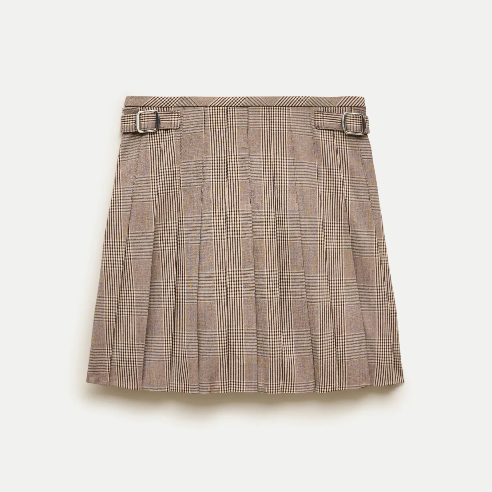Ivy mini skirt in houndstooth Gramercy suiting