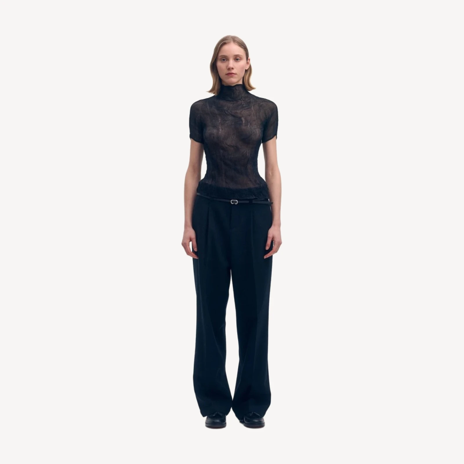 CHIFFON TWIST BK/WT