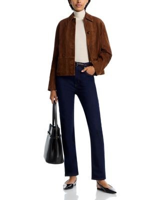 Frame The Pencil Crop High Rise Jeans in Rinse