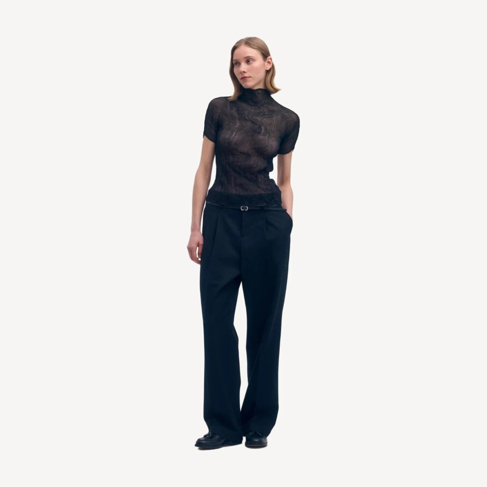 CHIFFON TWIST BK/WT