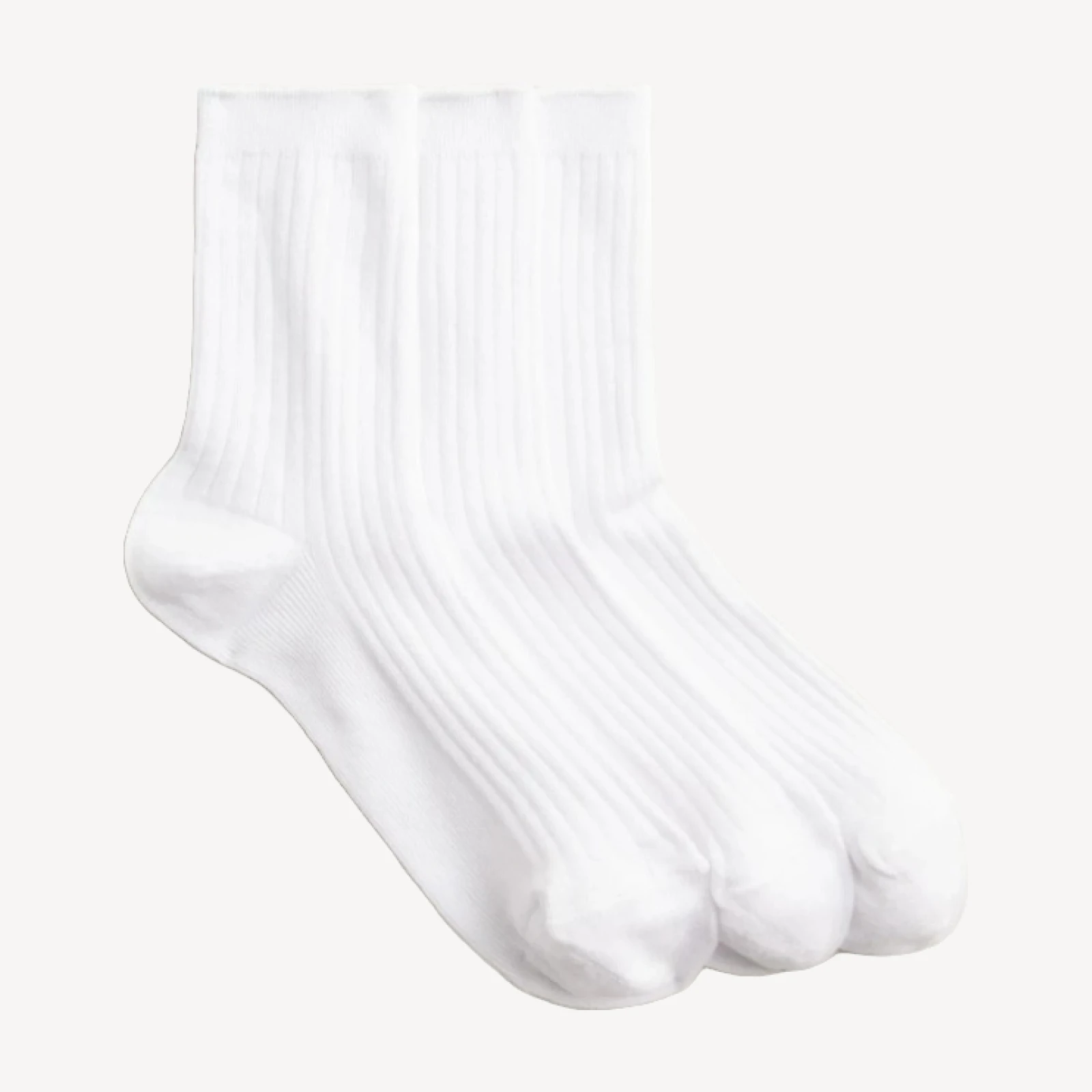 Ribbed cotton bootie socks three-pack