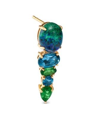 Bloomingdale's Fine Collection London Blue Topaz, Tsavorite & Azurite Multi-Gemstone Drop Earrings in 14K Yellow Gold
