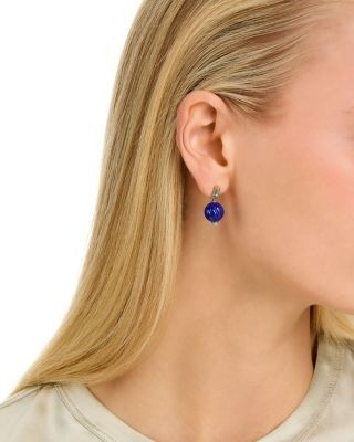 Bloomingdale's Fine Collection Carved Lapis Lazuli, Blue Topaz & Turquoise Bead Drop Earrings in 14K Yellow Gold