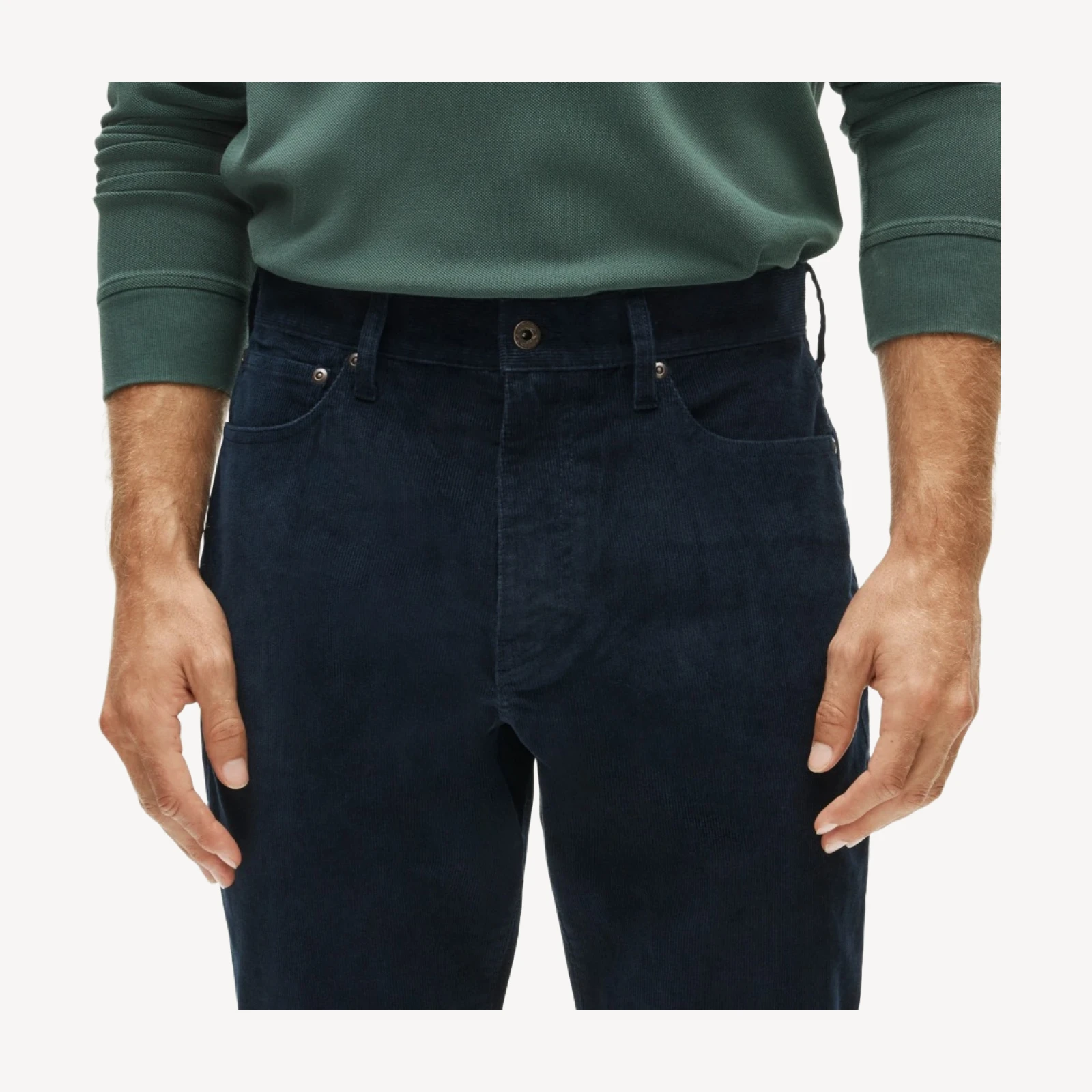 Athletic Straight-fit stretch corduroy five-pocket pant