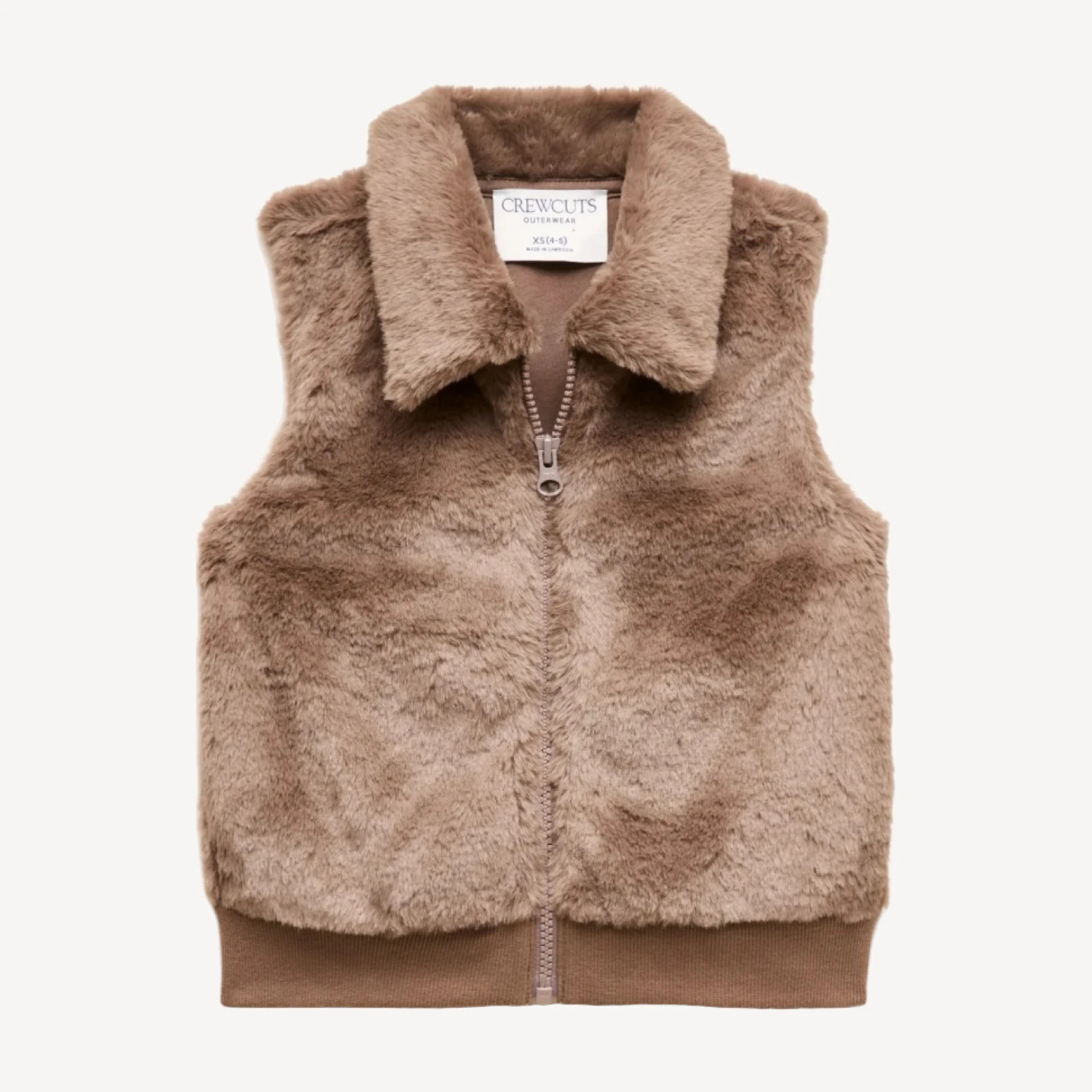 Girls' faux-fur vest