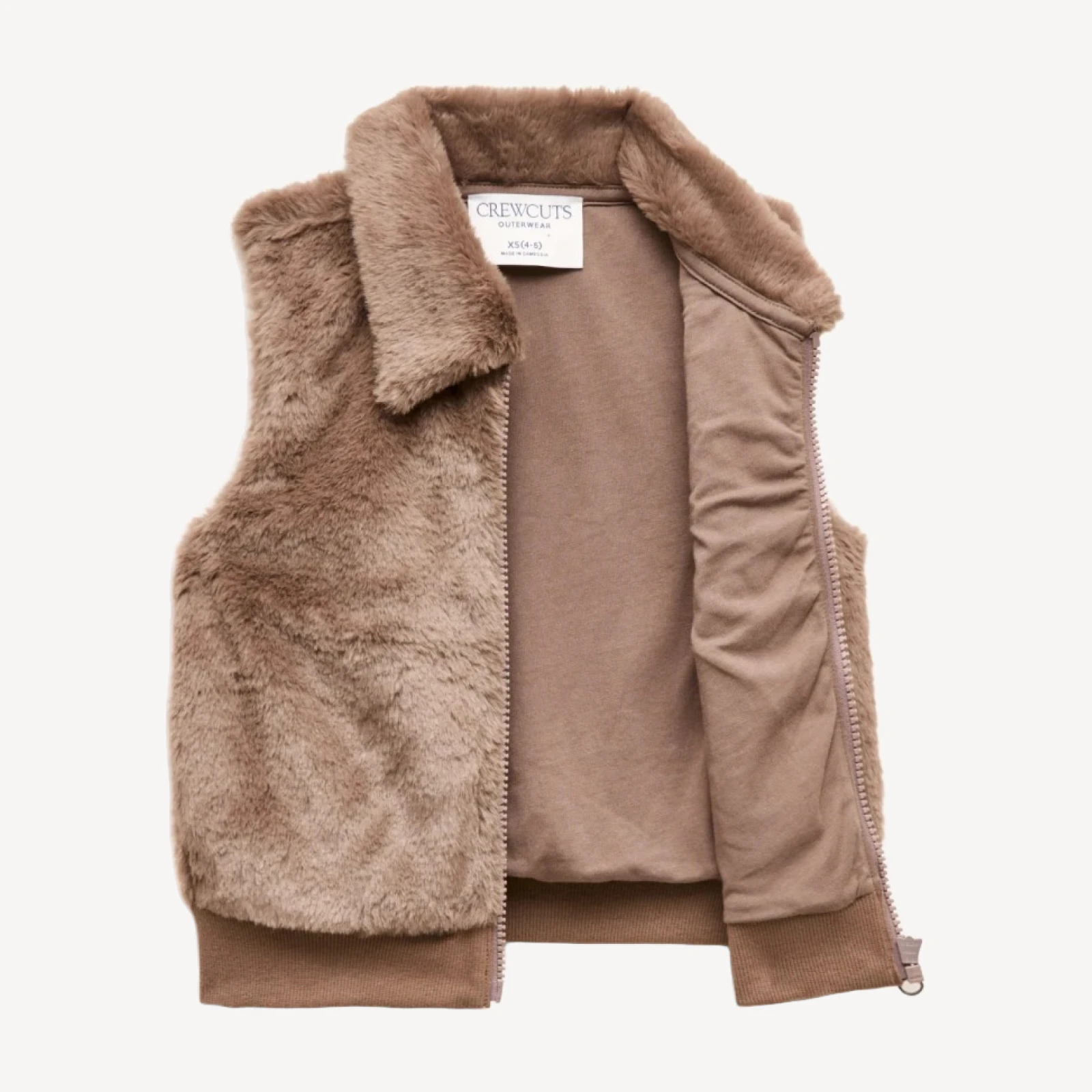 Girls' faux-fur vest