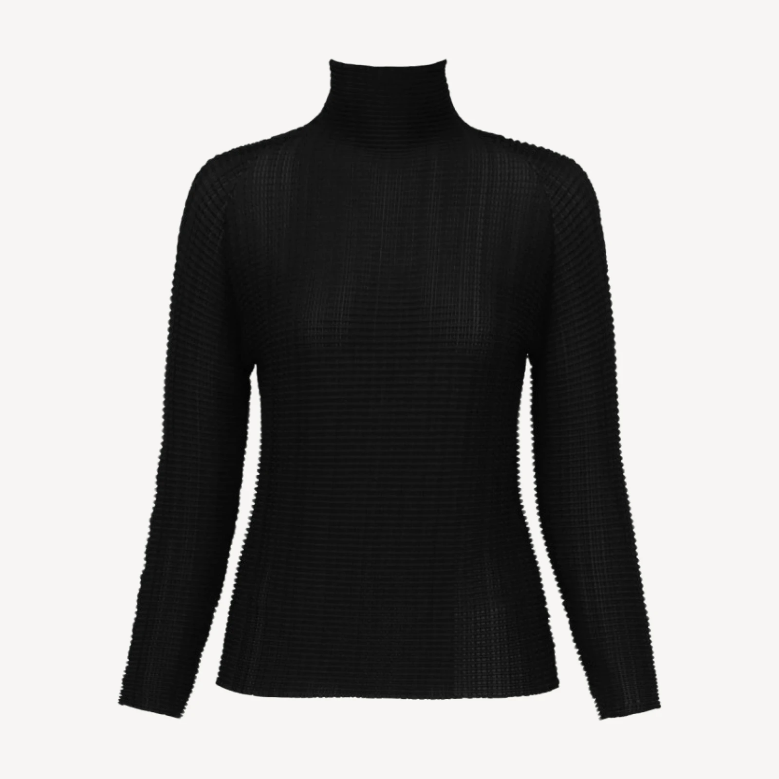 WOOLY PLEATS BK/WT-46