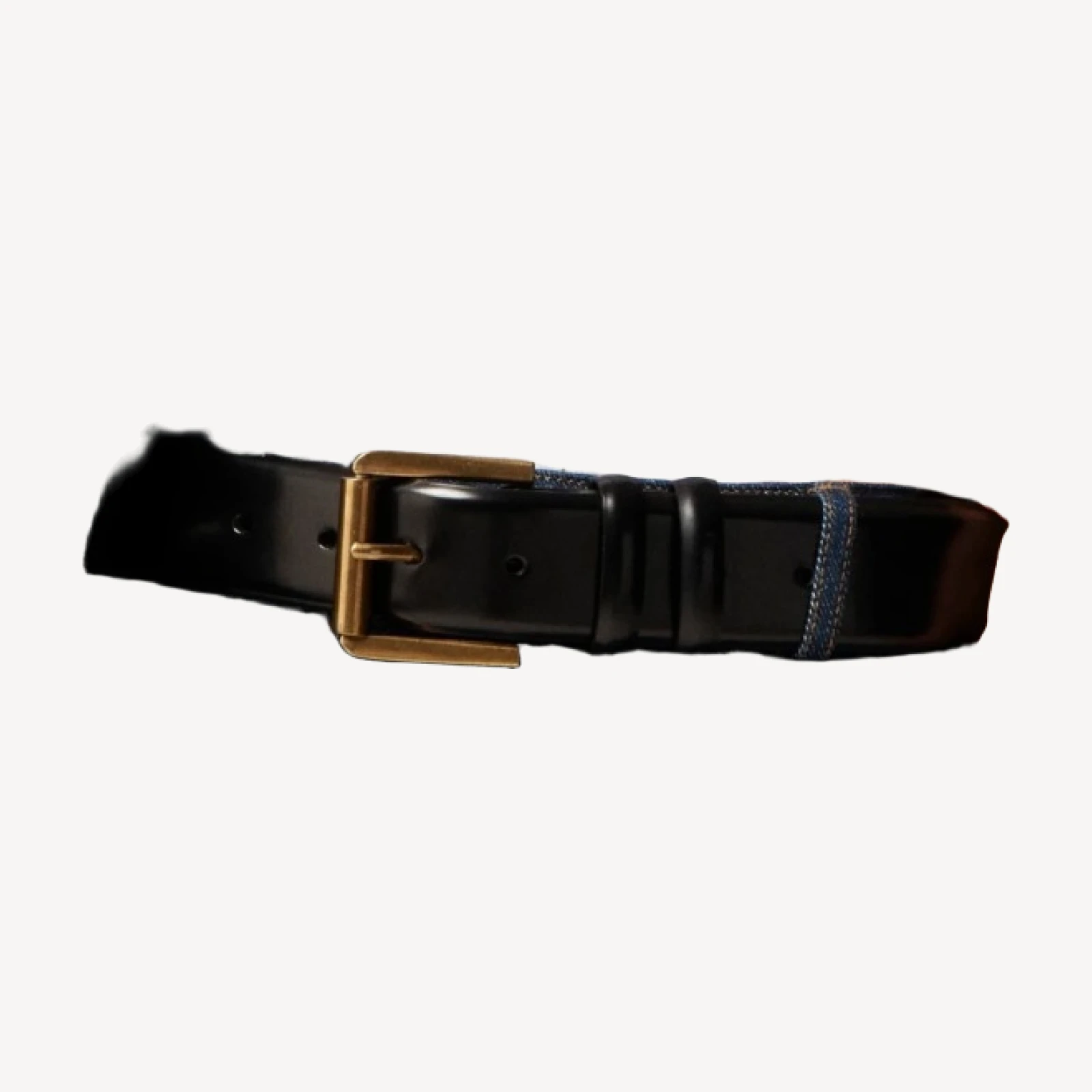Wide belt in spazzolato leather