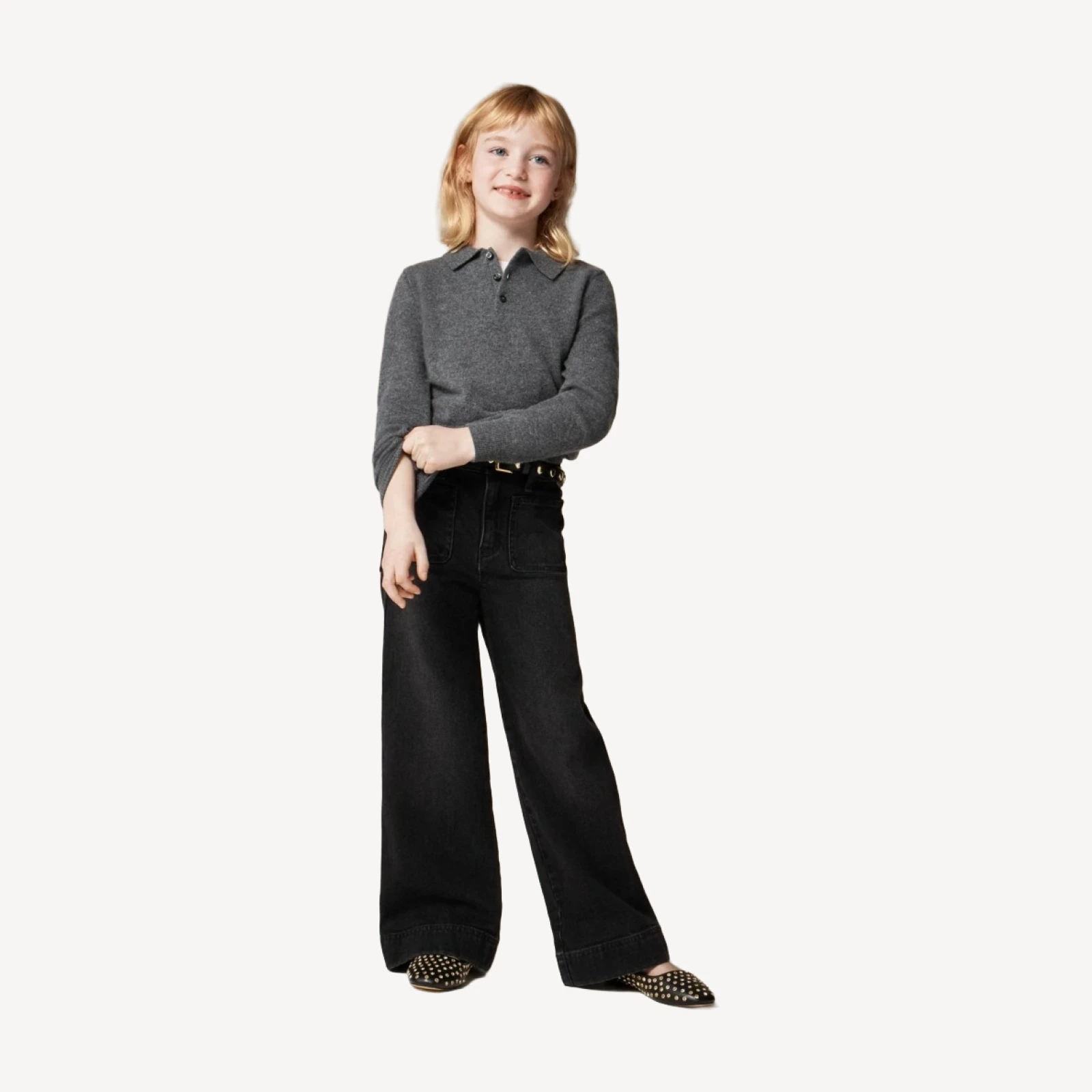 Girls' Sailor stretch denim trouser in Everdeen wash
