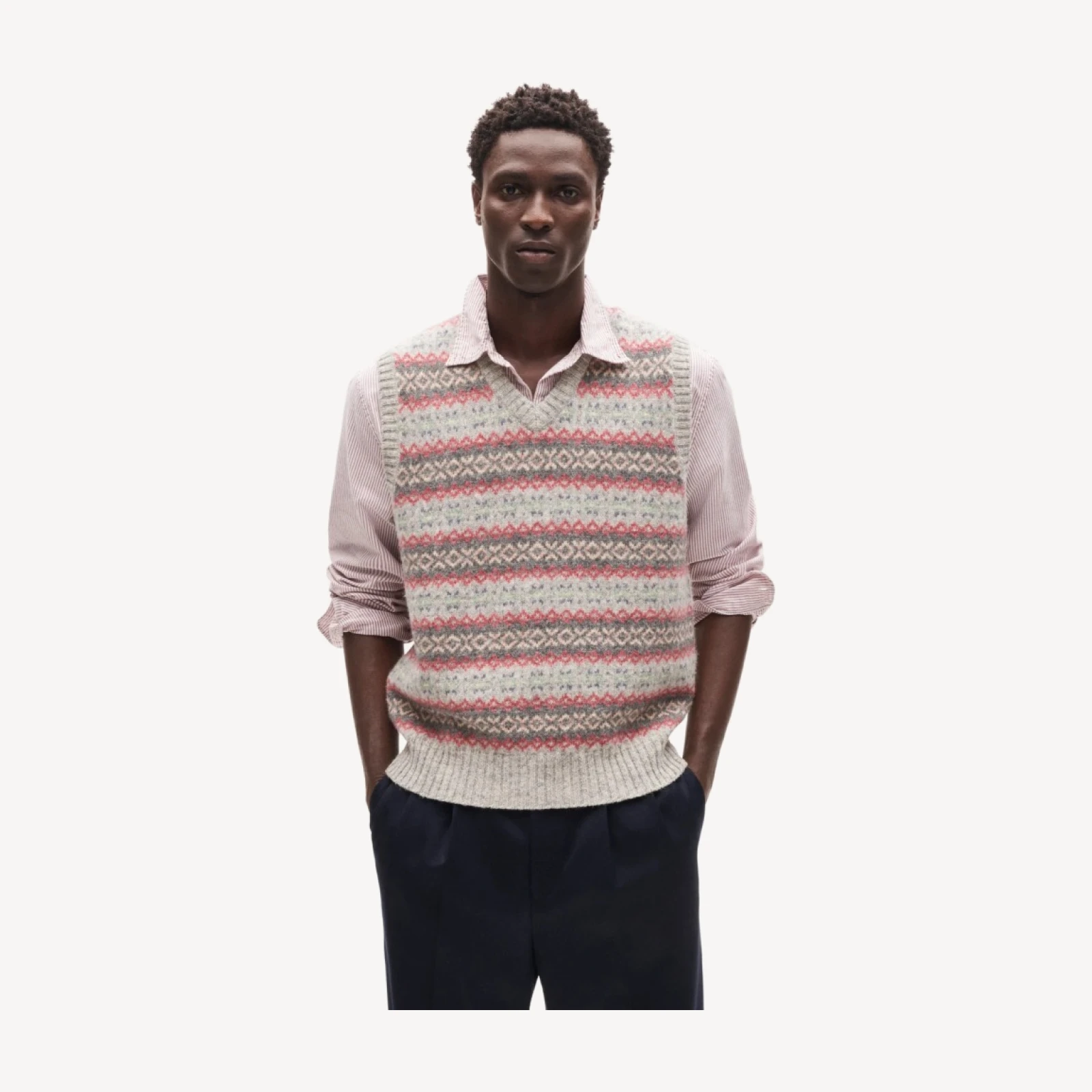 Fair Isle sweater-vest in wool