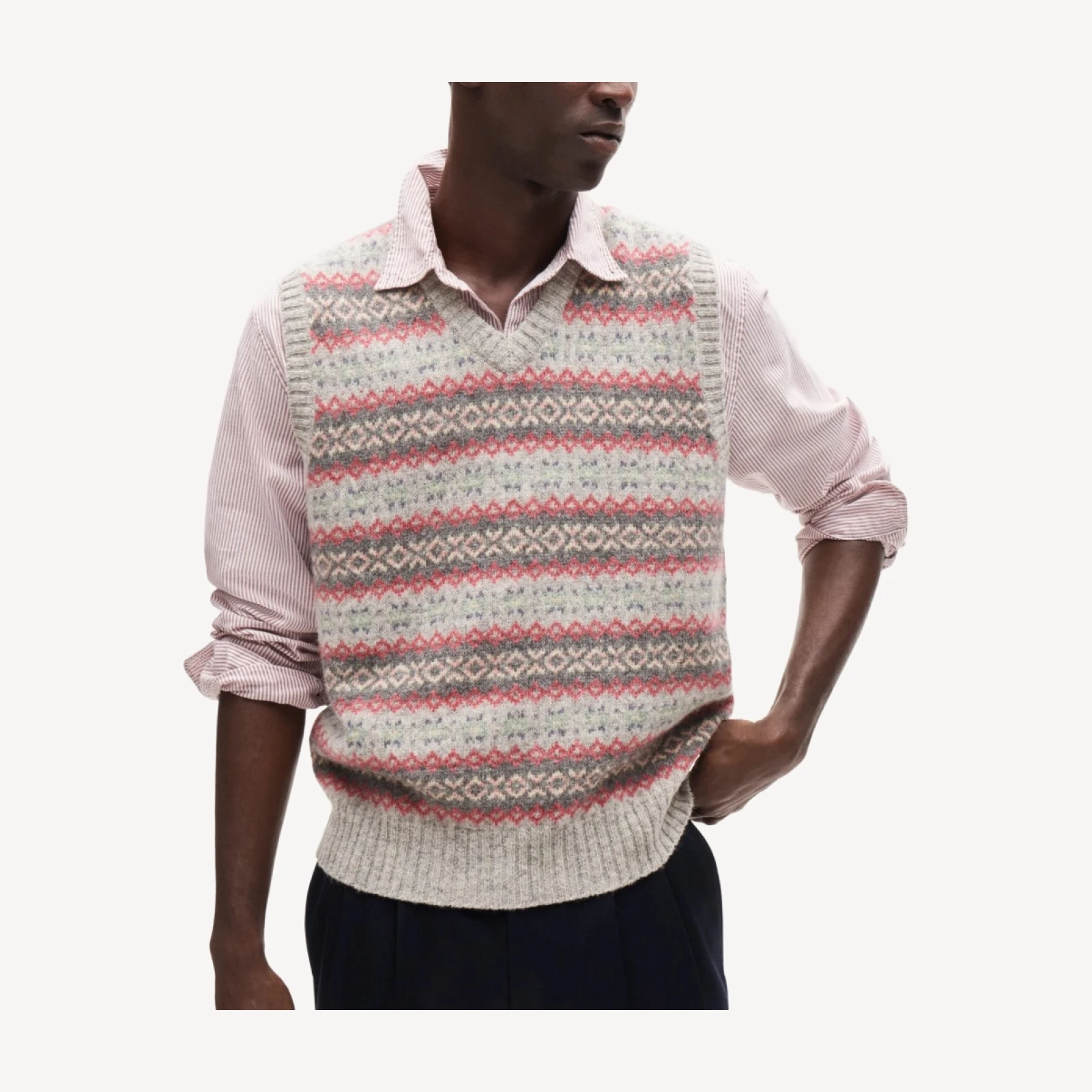 Fair Isle sweater-vest in wool