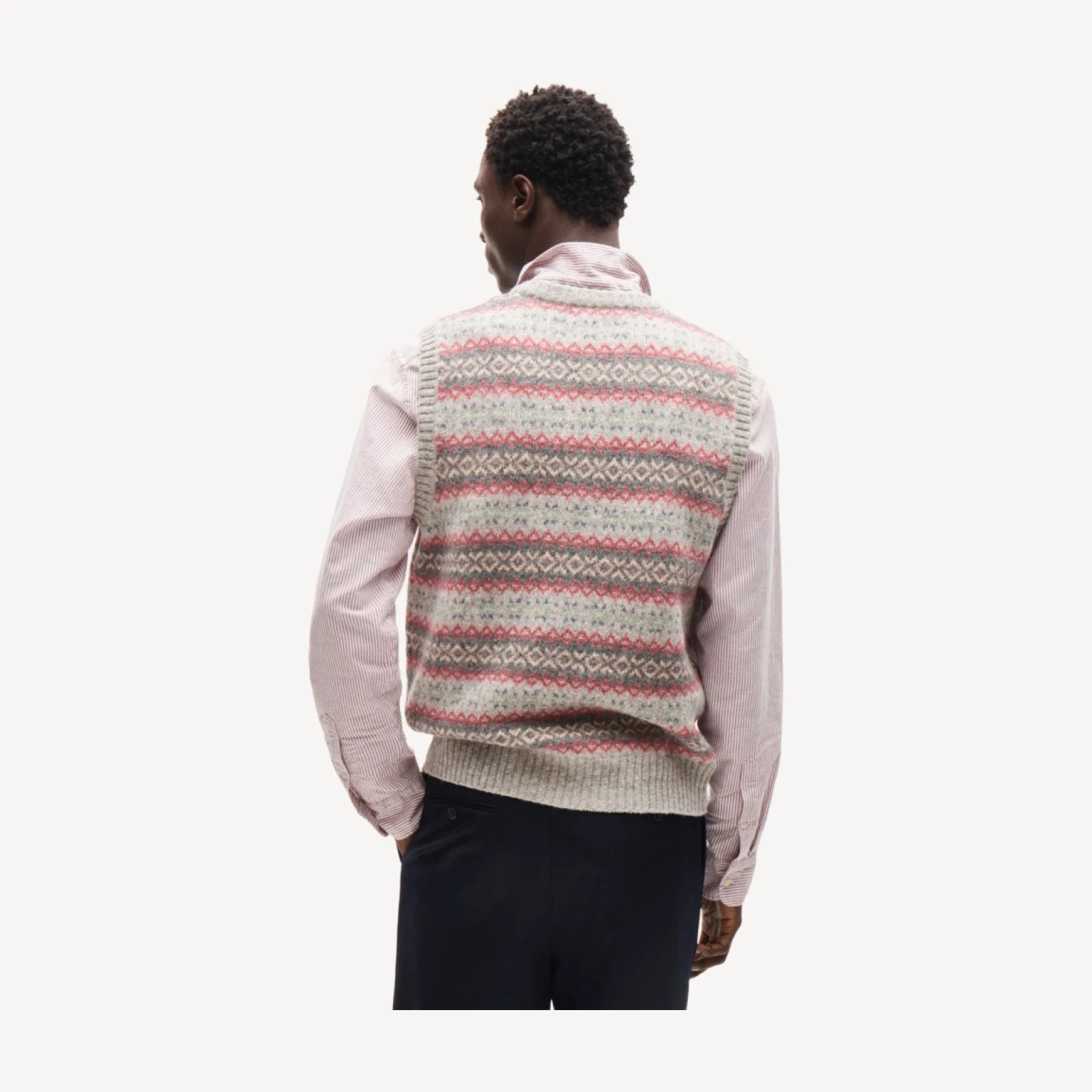 Fair Isle sweater-vest in wool