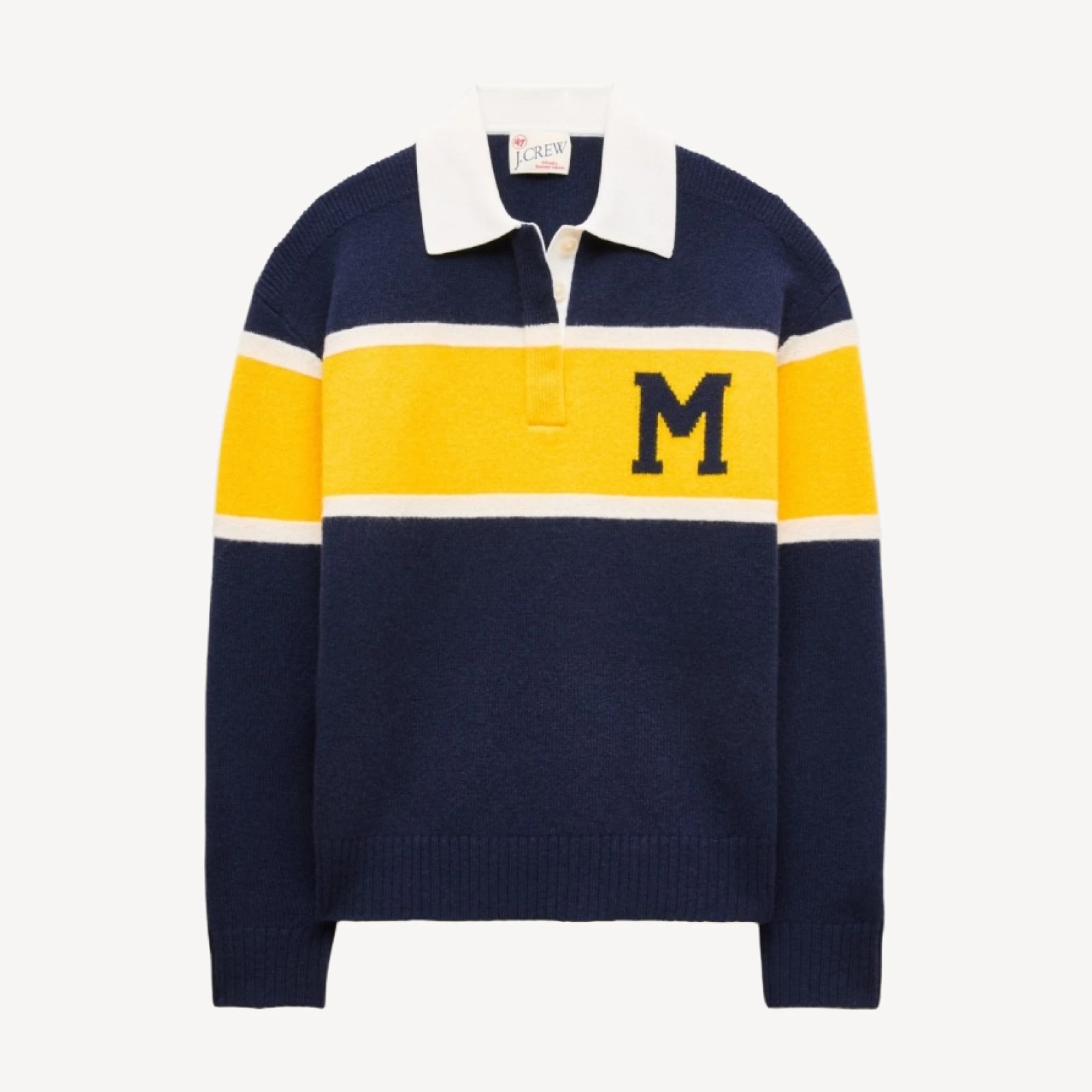 '47 x J.Crew vintage wool University of Michigan rugby