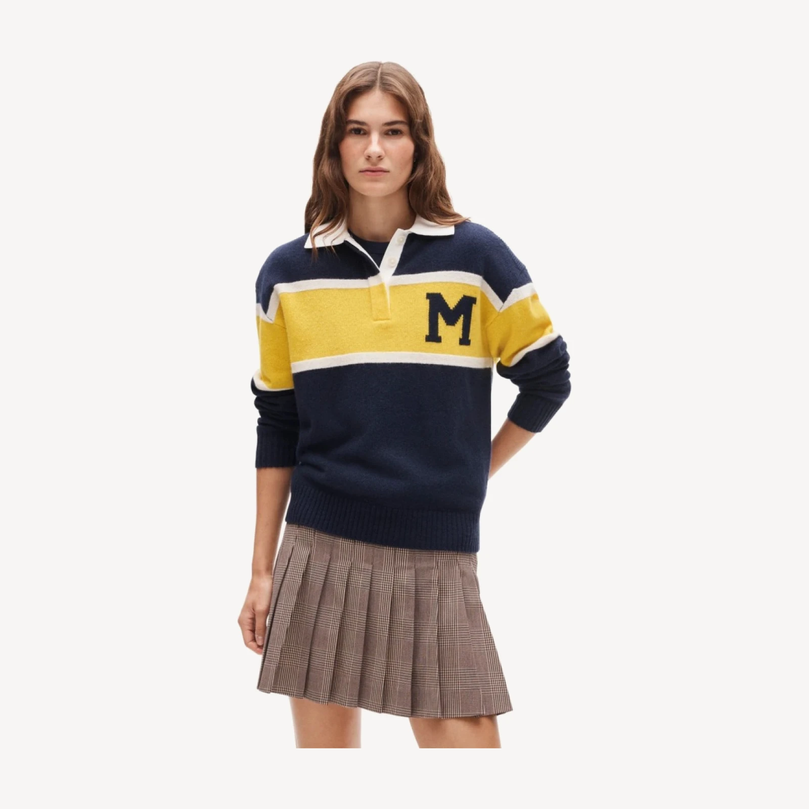 '47 x J.Crew vintage wool University of Michigan rugby