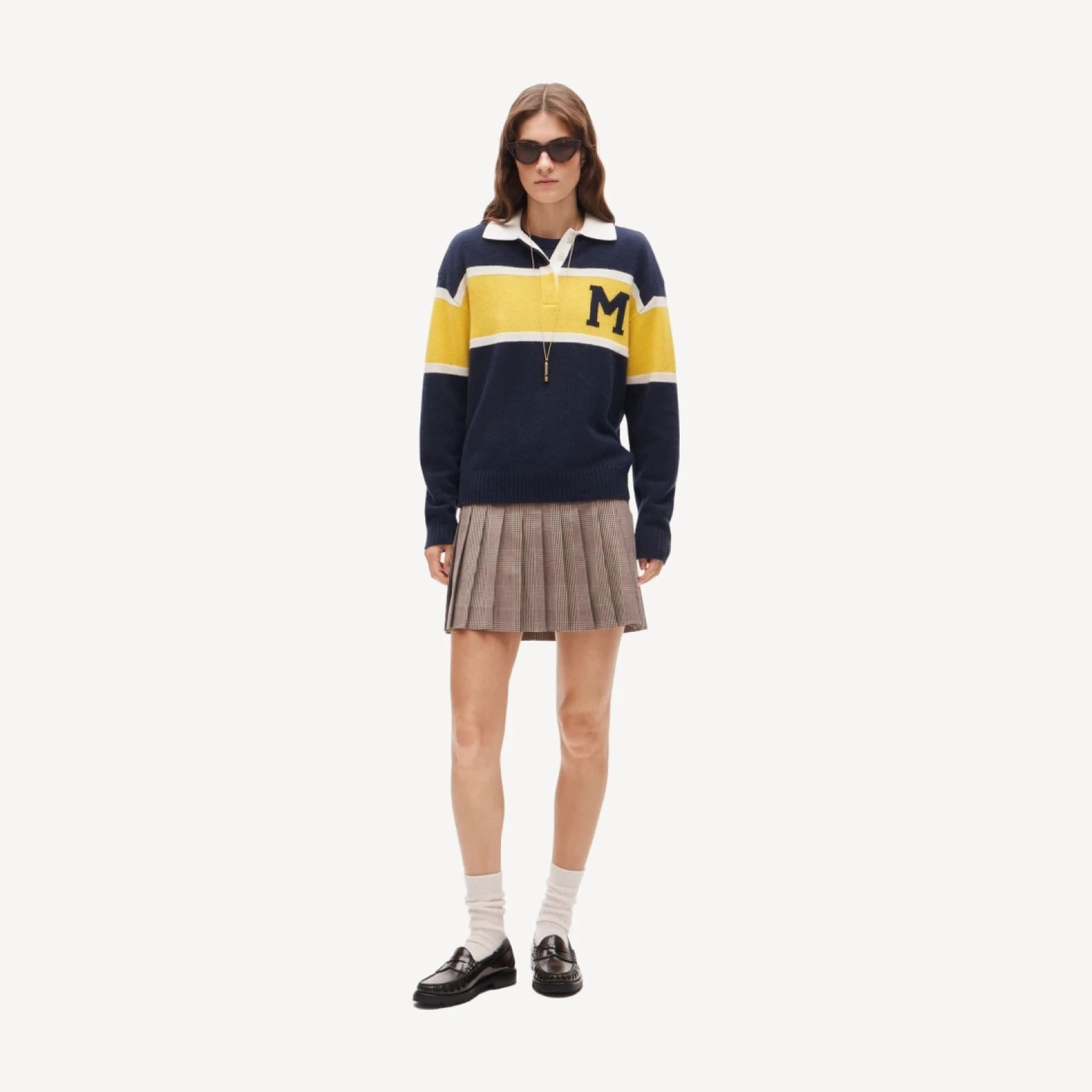 '47 x J.Crew vintage wool University of Michigan rugby