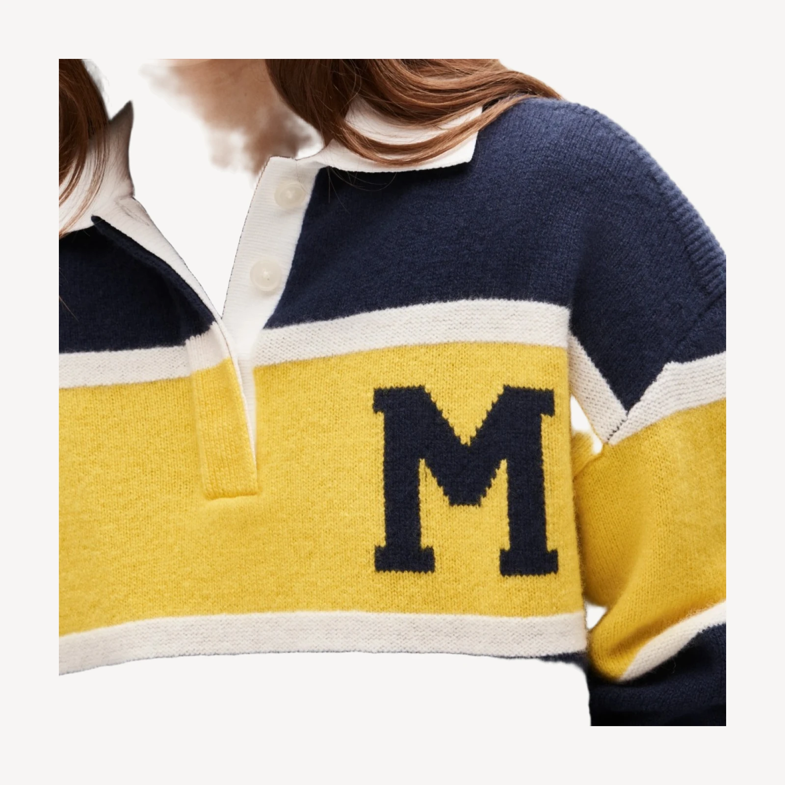 '47 x J.Crew vintage wool University of Michigan rugby