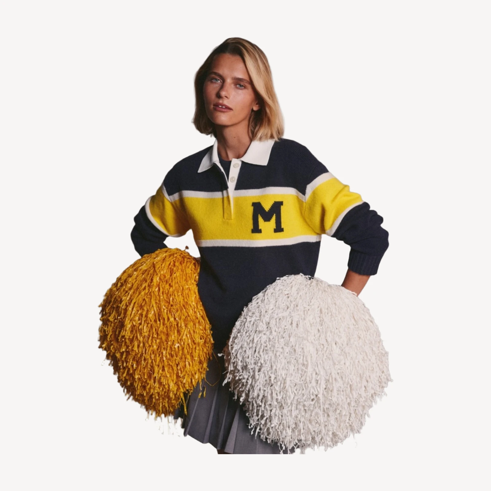 '47 x J.Crew vintage wool University of Michigan rugby