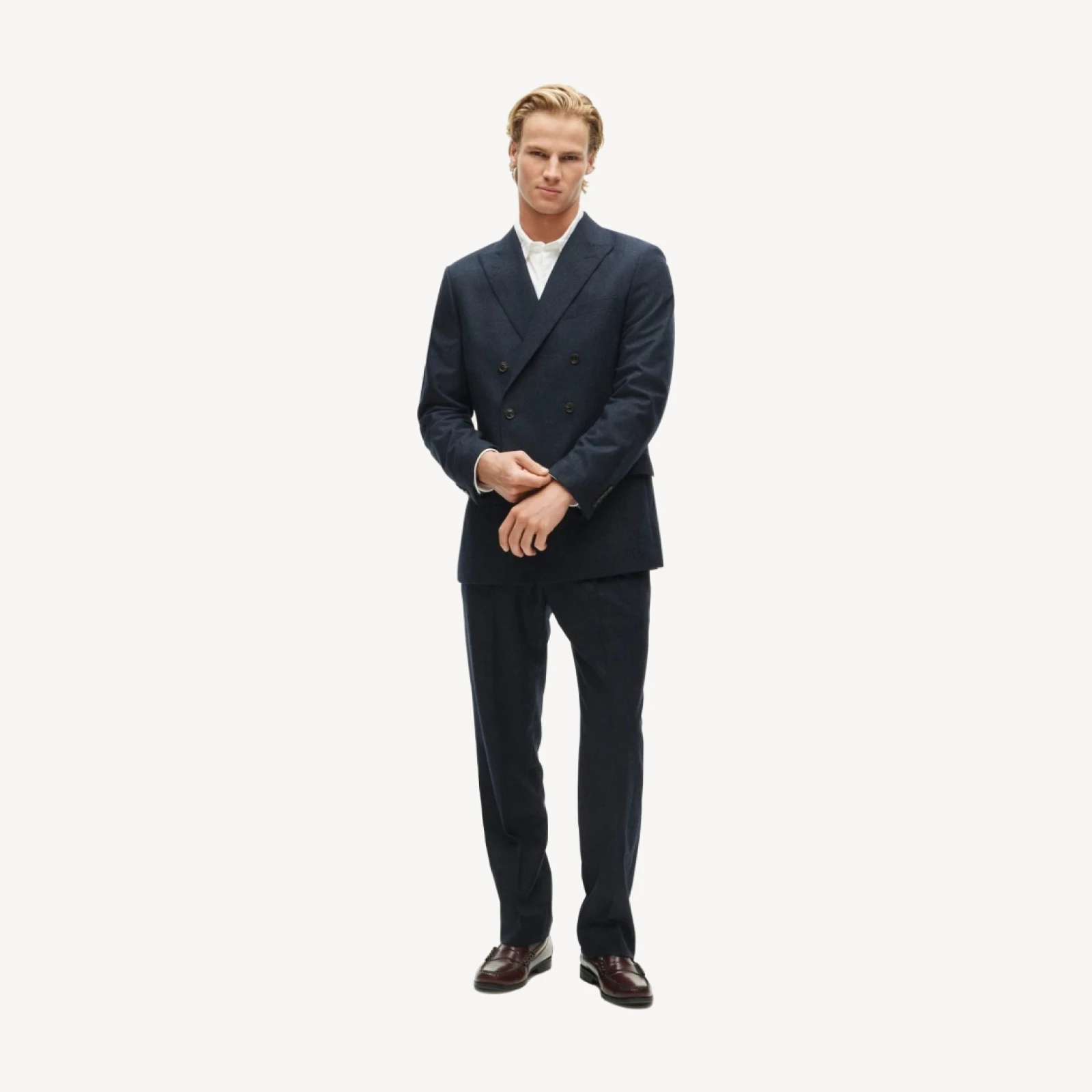 Kenmare Relaxed-fit suit jacket in Italian wool flannel