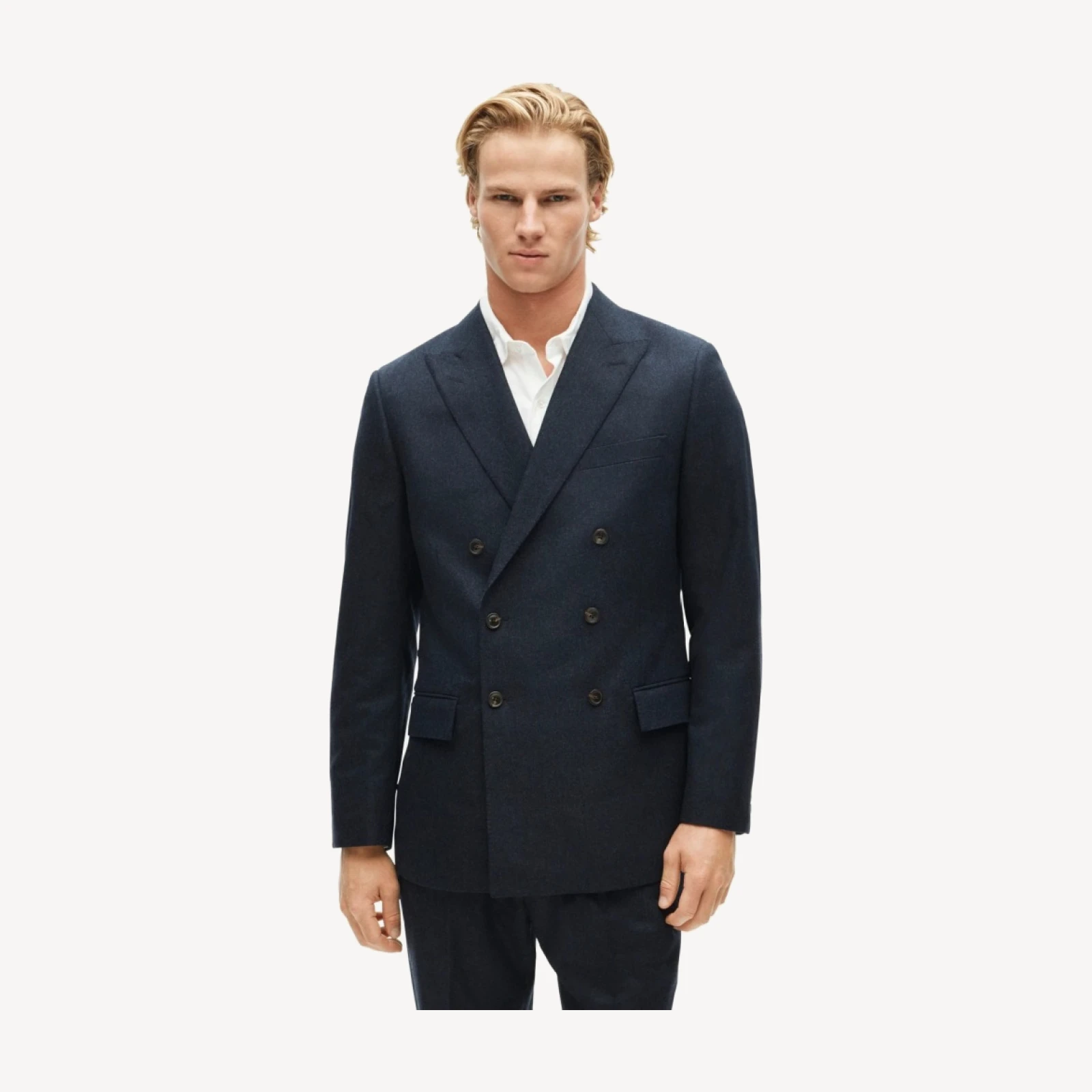Kenmare Relaxed-fit suit jacket in Italian wool flannel