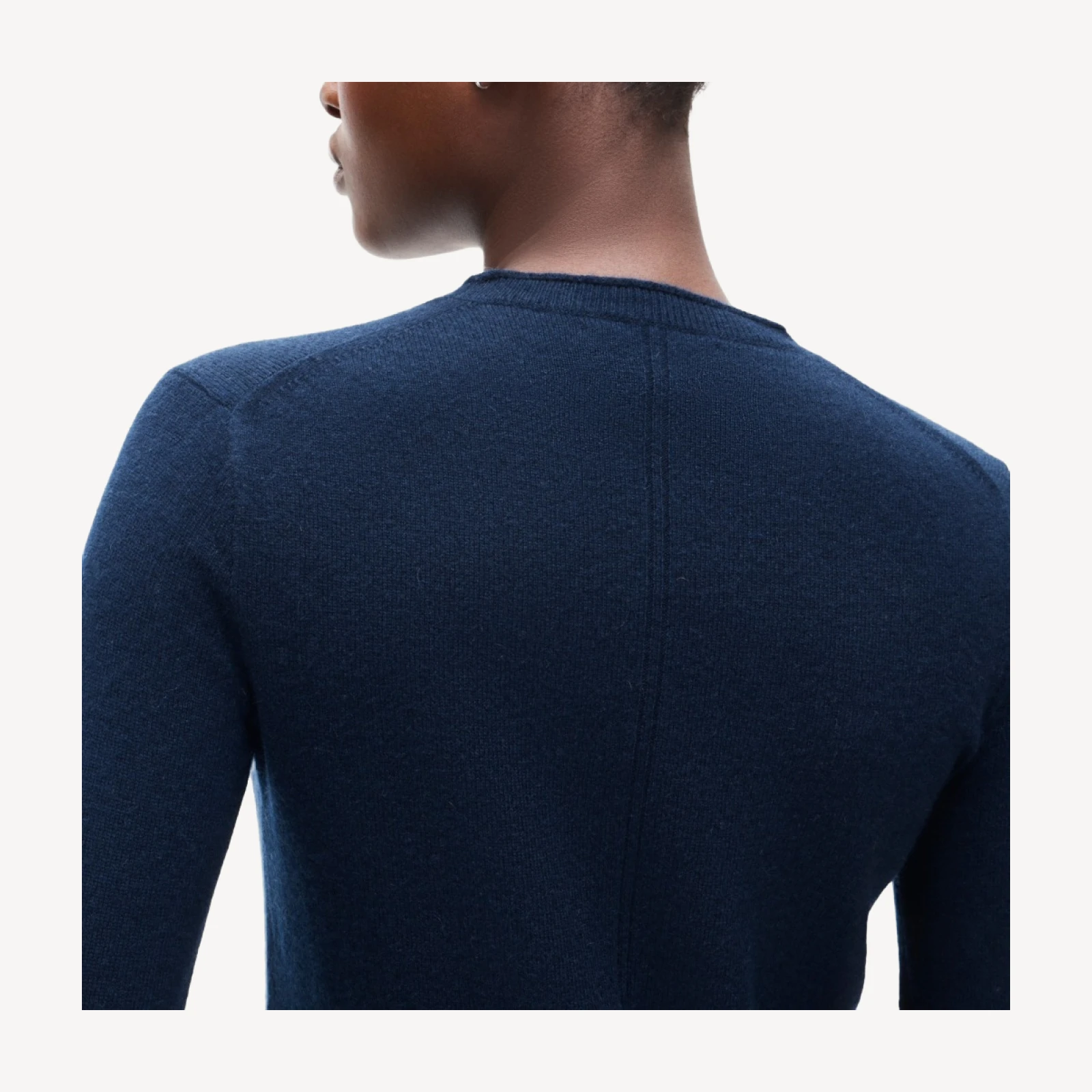 Rolled cashmere long-sleeve sweater