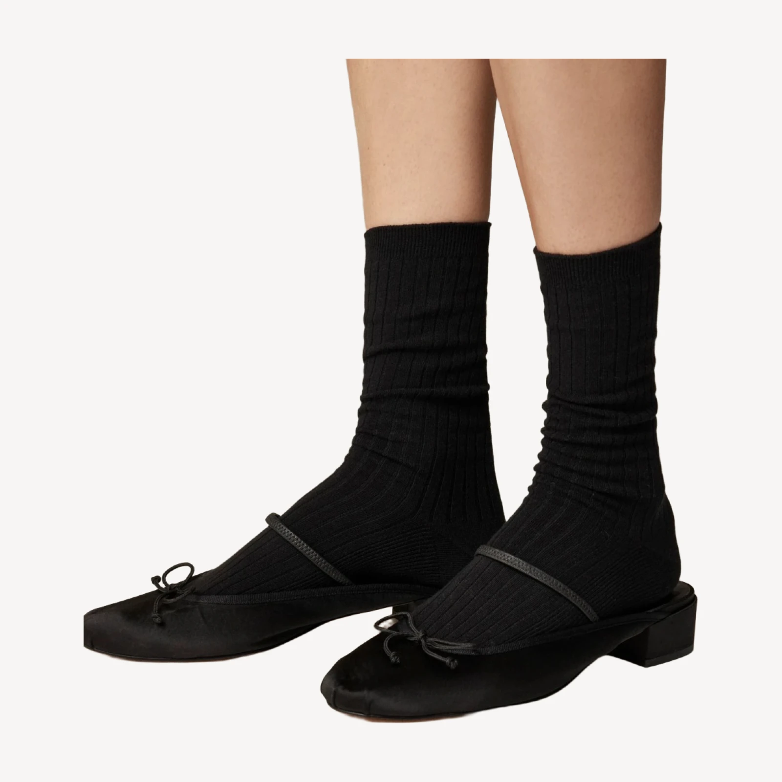 Ribbed cotton trouser socks three-pack