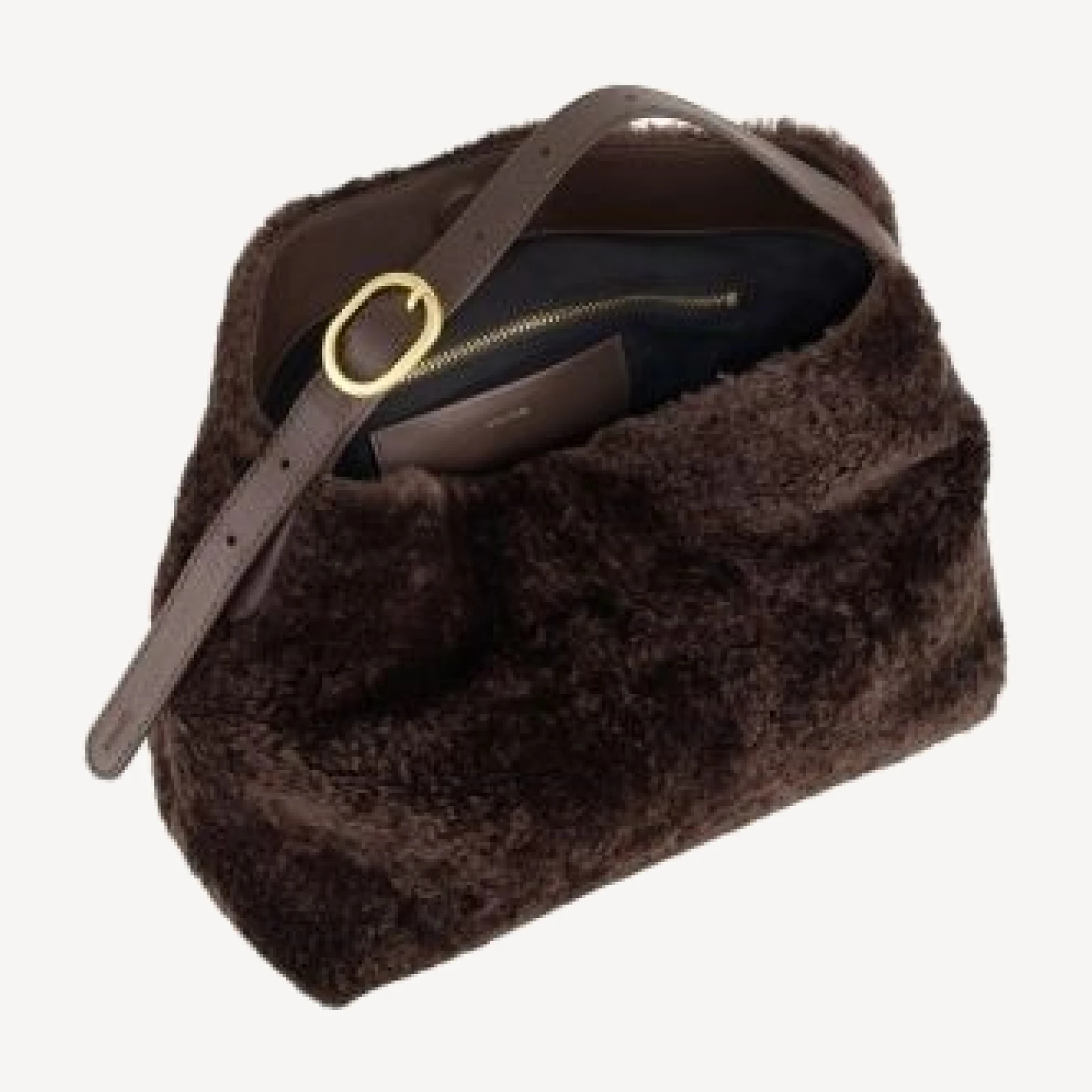 Vince Small Shearling & Leather Hobo