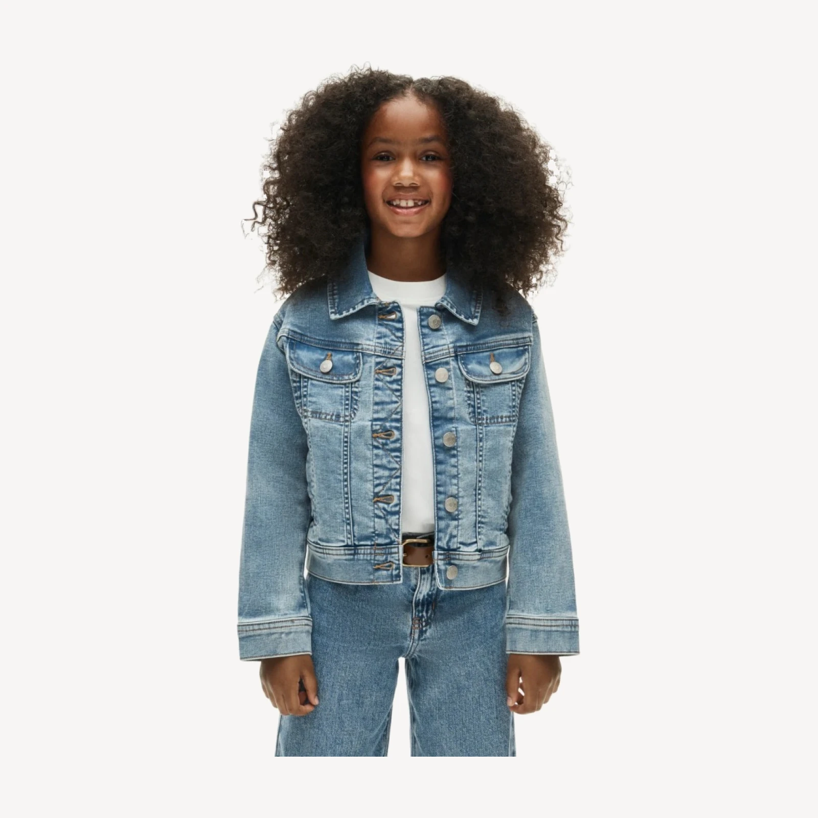 Girls' denim trucker jacket