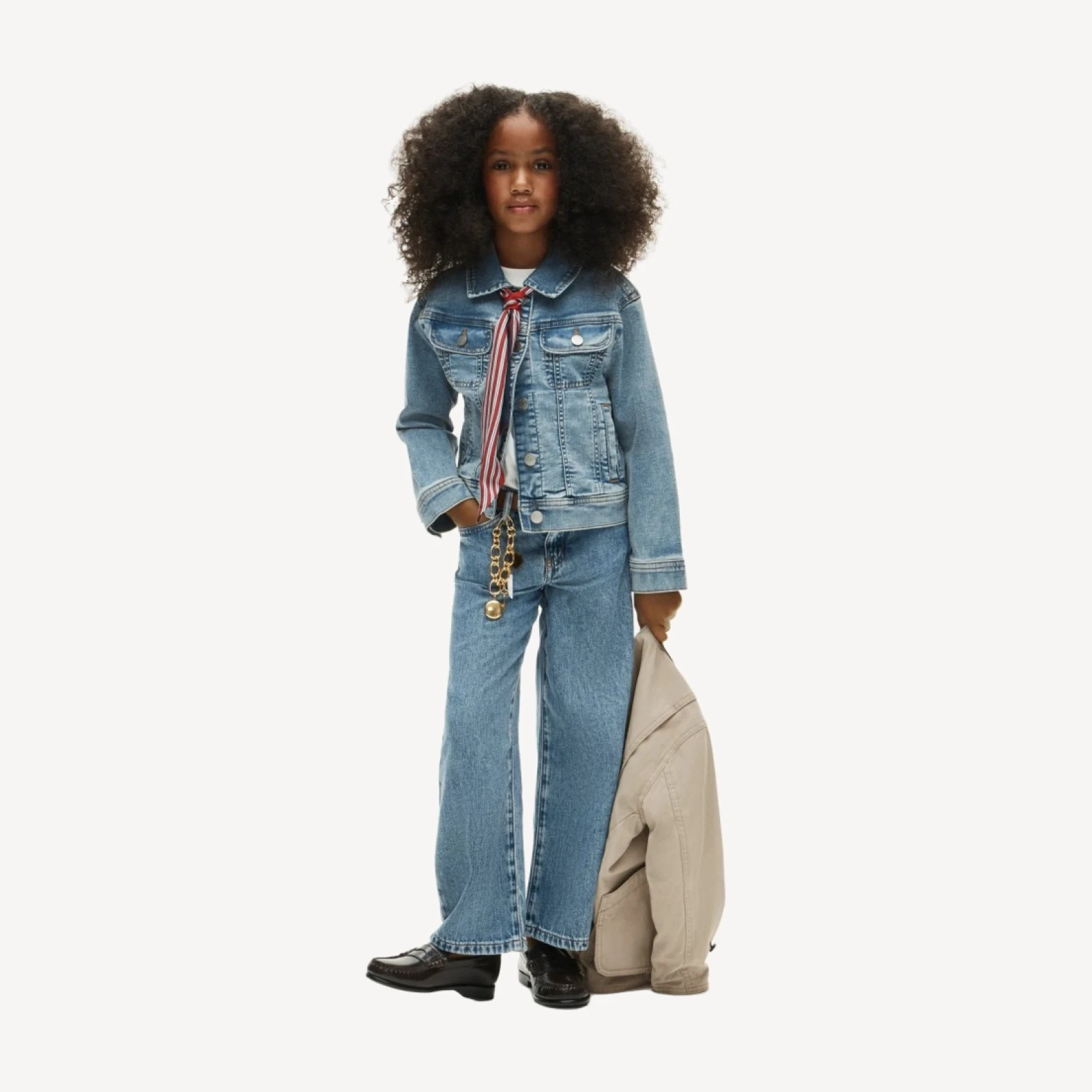 Girls' denim trucker jacket