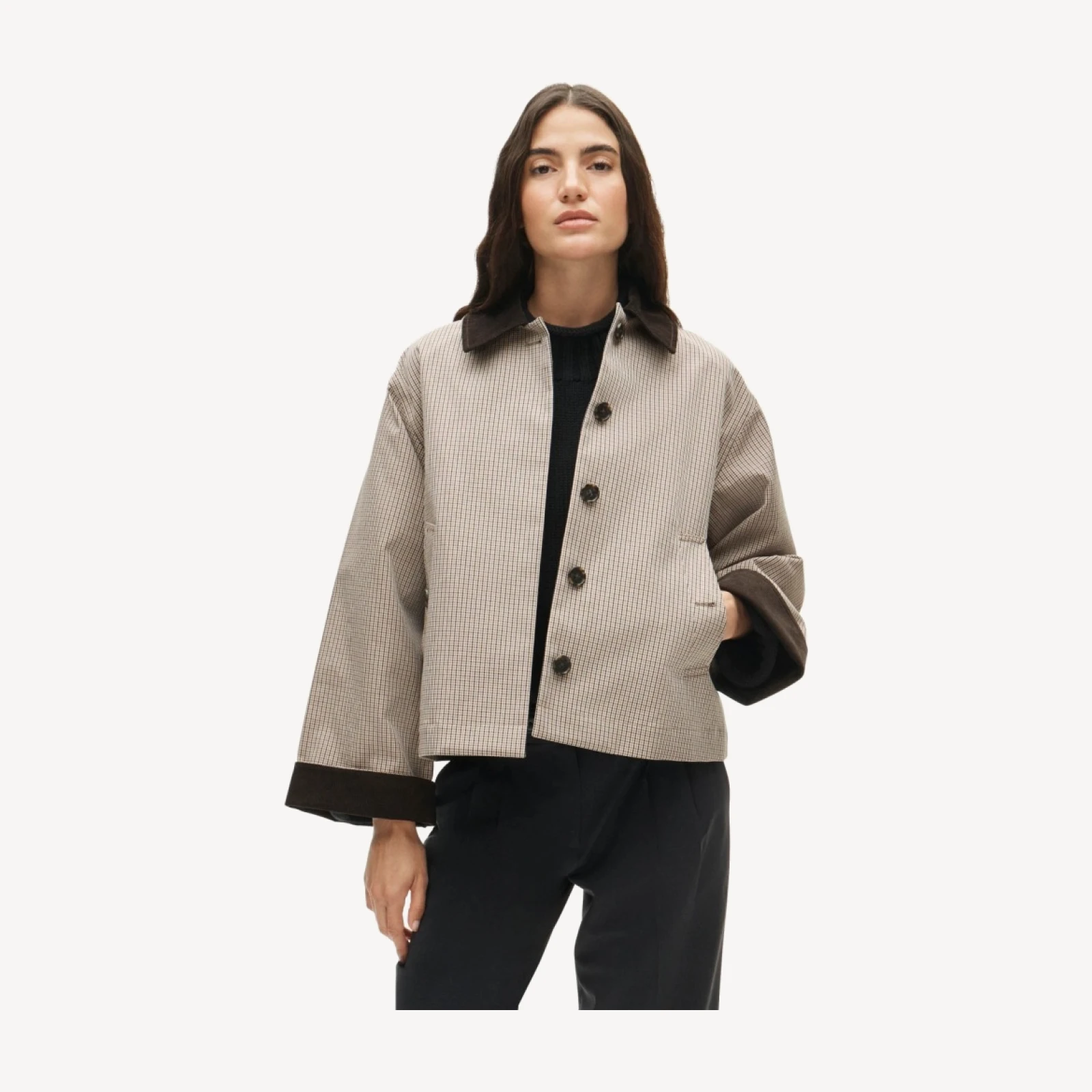 Women's 2026 Barn Jacket™ in plaid double-faced cotton